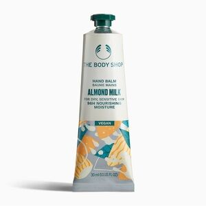 The Body Shop Almond Milk Hand Balm - Teal and White